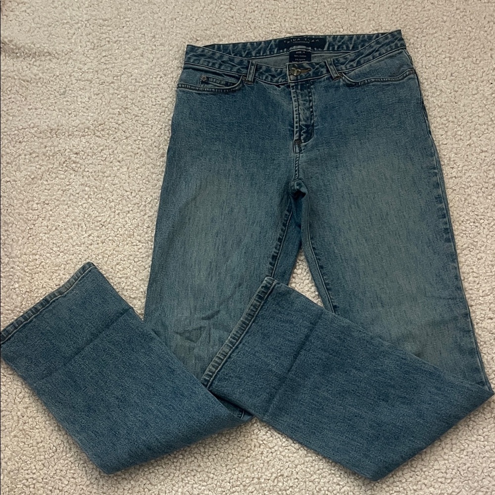 Trina Turk Blue Straight Leg Jeans